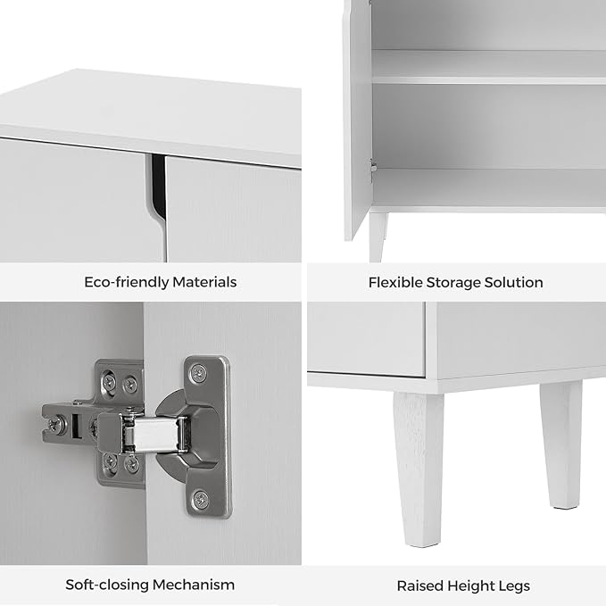 Panana White Coffee Bar Cabinet, Farmhouse Kitchen Sideboard Buffet Storage Cabinet White Accent Sideboard Buffet Cabinet for Kitchen, Dining Room, Living Room, Hallway