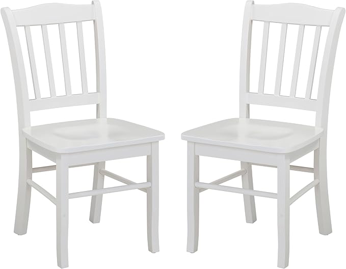 Boraam Shaker Dining Room Side Chairs, Set of 2 – Cream Finish