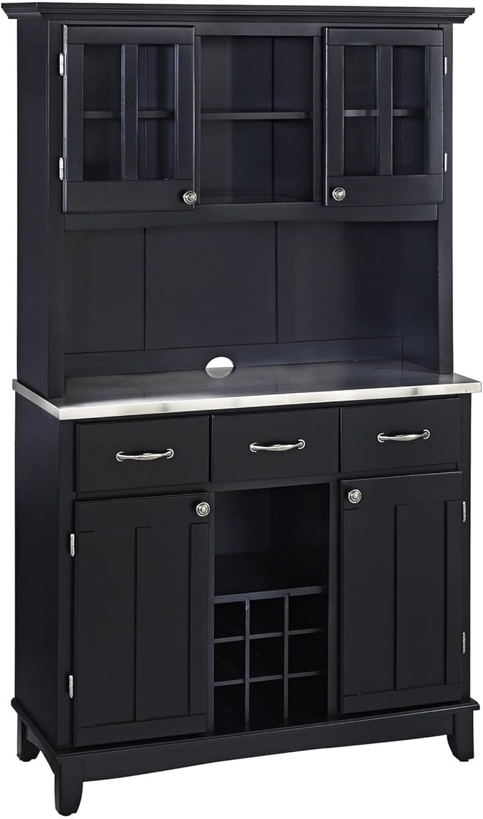 homestyles Server sideboards-buffets-credenzas, Hutch, Black