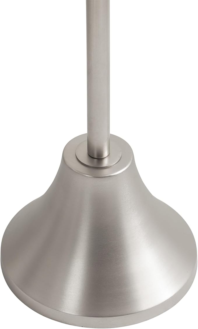 Kate and Laurel Sanzo Modern Pedestal Side Table, 15 x 15 x 24, Antique Silver, Decorative End Table with Hammered Tabletop for Use as a Bedroom Nightstand or Living Room Accent Table
