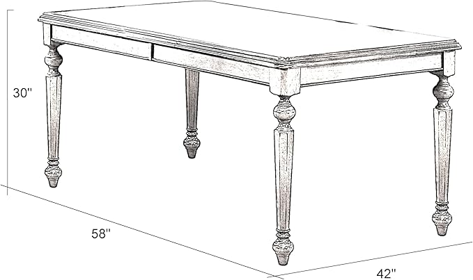 Sunset Trading Andrews Dining Table, 2 Sizes, Antique White & Distressed Chestnut