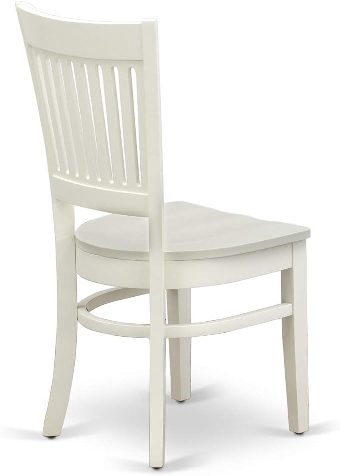 East West Furniture CAVA7-LWH-W 7 Piece Dining Table Set Consist of a Rectangle Dining Room Table and 6 Wood Seat Chairs, 36x60 Inch, Linen White