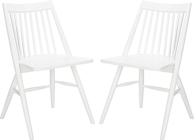 Safavieh Home Collection Wren White 19-inch Spindle Dining Chair (Set of 2)