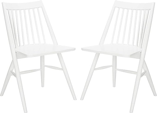 Safavieh Home Collection Wren White 19-inch Spindle Dining Chair (Set of 2)