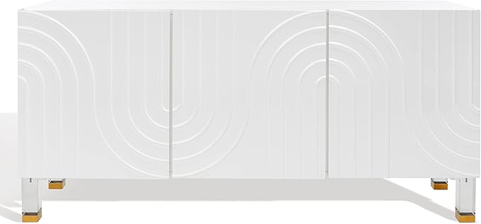 Safavieh Couture Home Saturn-Art Deco White Acrylic 3-door Sideboard