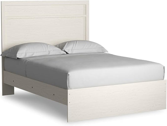 Signature Design by Ashley Stelsie Farmhouse Full Panel Bed, Foundation or Box Spring Needed, White