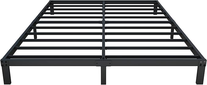 8 Inch King Size Bed Frame, Heavy Duty Metal Platform Bed Frame No Box Spring Needed, Noise Free, Easy Assembly, Black