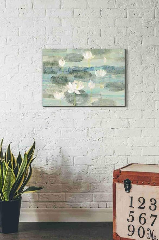 Epic Graffiti 'Water Lilies Bright' by Albena Hristova, Canvas Wall Art, 26"x18"
