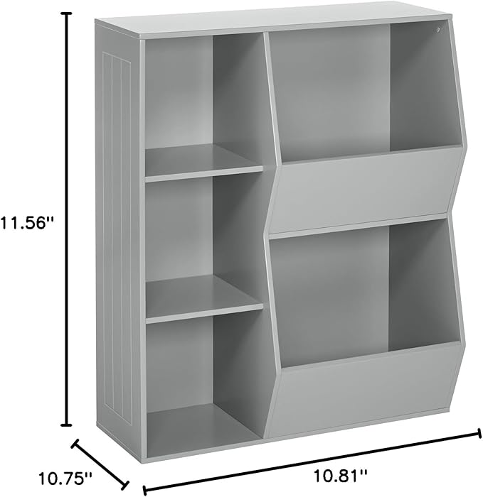 RiverRidge 02-147 Floor Cabinet, Gray & 2 Pc Storage, Red Folding Bin, 2 Piece