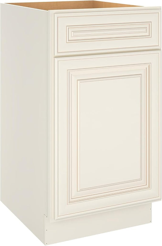 LOVMOR Kitchen Base Cabinets with Sideboard Storage, Entryway Cabinet, 1-Drawer & Adjustable Shelf, 18" W x 24" D x 34-1/2"H