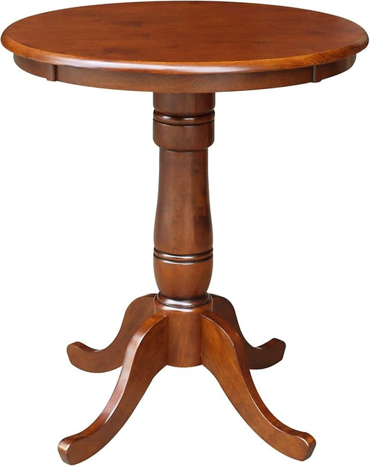 International Concepts 30" Round Top Counter Table in Brown