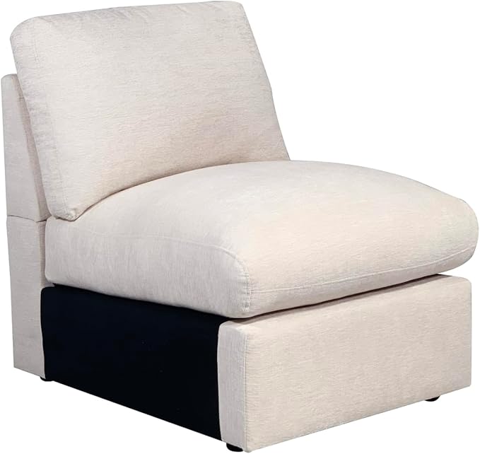 YOPTO 127" Modular Sectional Sofa,Modern Oversized Cloud Couch with Cup Holder&USB Port,7 Seater Convertible L-Shaped Chenille Sofas W/Ottoman,2 Pillows&Storage Box,Comfy Couches for Living Room,Beige