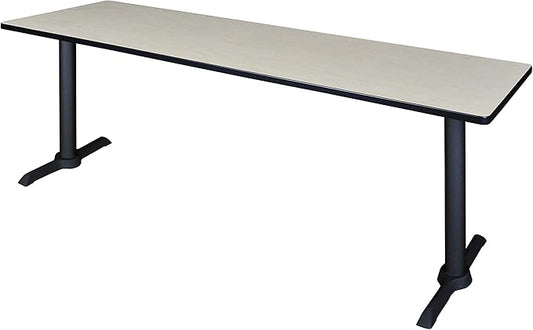 Regency Cain 84 x 24 in. Steel T-Base Training Seminar Table- Maple