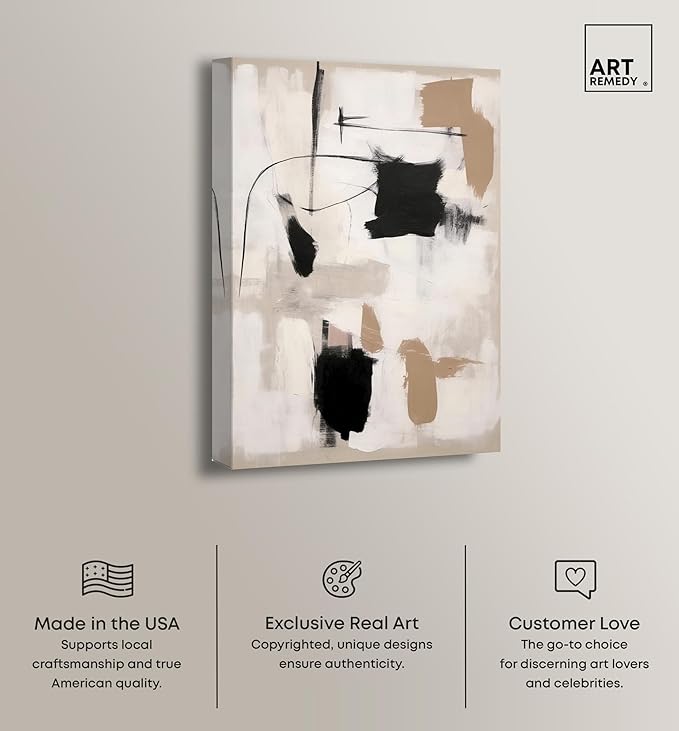 Art Remedy Strings in Abstraction Canvas Muted Abstract Wall Art, Gallery Wrapped, 20" x 30"