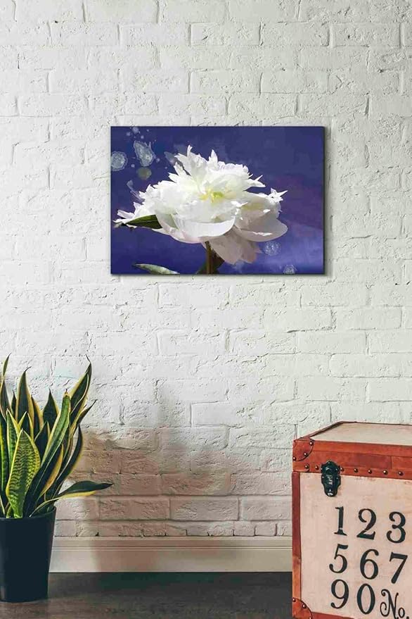 Epic Graffiti 'White Peony-Scents of Heaven' by Irena Orlov, Canvas Wall Art, 26"x18"