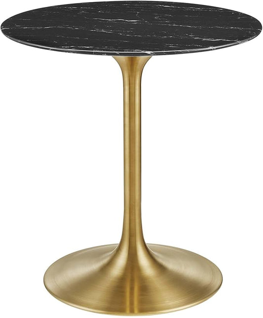 Modway Lippa Dining Table, 28", Gold Black
