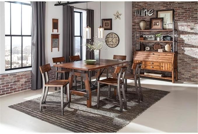 Homelegance Holverson Counter Height Chair (Set of 2), Brown