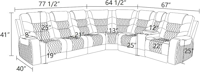 Power Recliner Sectional Sofa with LED, Breathing Leather Reclining Sectional Couch, L Shaped Couch with Dual Recliners, USB Port, Cup Holder&Storage for Living Room (Dark Red)