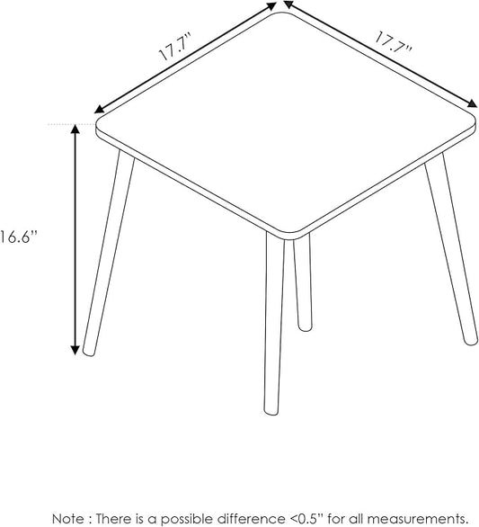 Furinno Small End Table, Square, Oak