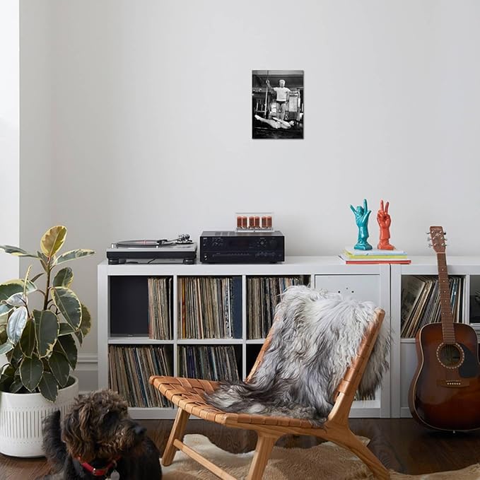 ART.COM Wall Premium Photographic Print Opera Singer Roberta Peters Balancing Her Trainer, Joseph Pilates, on Her Operatic Breadbasket by Michael Rougier, 12" x 16"