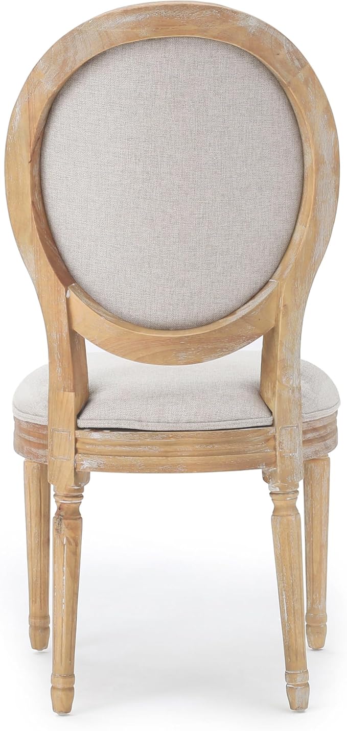 Christopher Knight Home Hilary French Country Fabric Dining Chairs (Set of 4), Beige, Natural