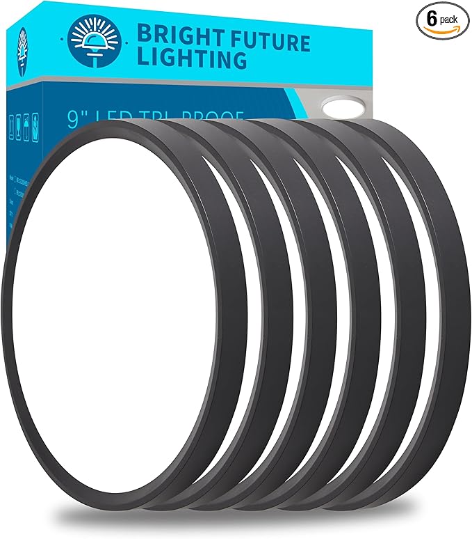 6pack 9 Inch Flush Mount Ceiling Light, 18w Led Ceiling Light, 3000k/4000k/6000k Selectable 1860lm Ceiling Light, Super Slim Led Light Fixture For Bedroom Kitchen Living Dining Room Office