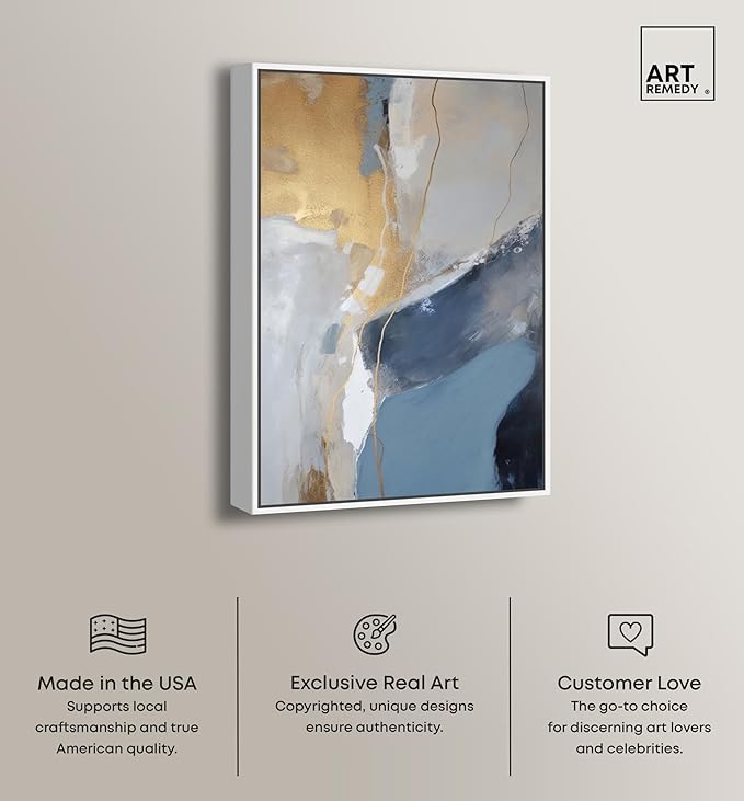 Art Remedy This Close Canvas Timeless Abstract Wall Art, White Frame, 24" x 36"