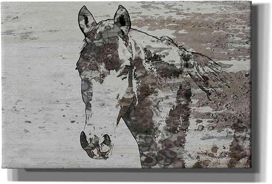Epic Graffiti 'Portrait of a Horse' by Irena Orlov, Canvas Wall Art, 60"x40"
