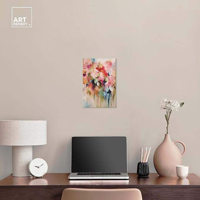 Art Remedy Soft Lush Pastel Canvas New Floral Wall Art, Gallery Wrapped, 10" x 15"