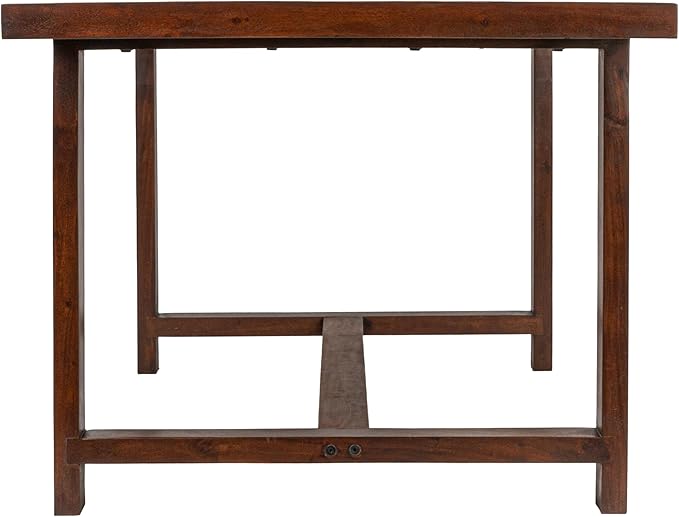 Creative Co-Op Elegant Acacia Trestle Dining Table, Walnut
