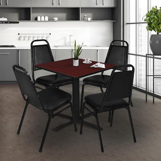 Cain 42" Square Breakroom Table- Mahogany
