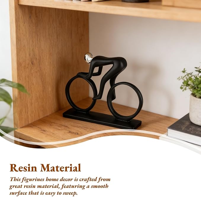 Abstract Sculpture, Home Decor Statues Abstract Art Statue Resin Bike Figurine Decorative Objects Home Decor Modern Living Room Office Shelf Table