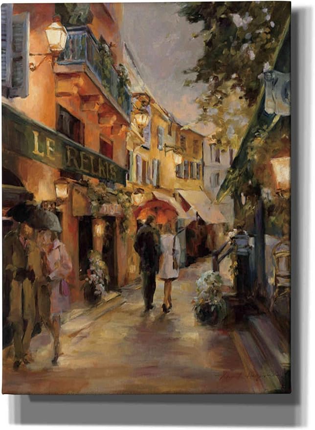 Epic Graffiti 'Evening in Paris' by Marilyn Hageman, Canvas Wall Art, 40"x54"
