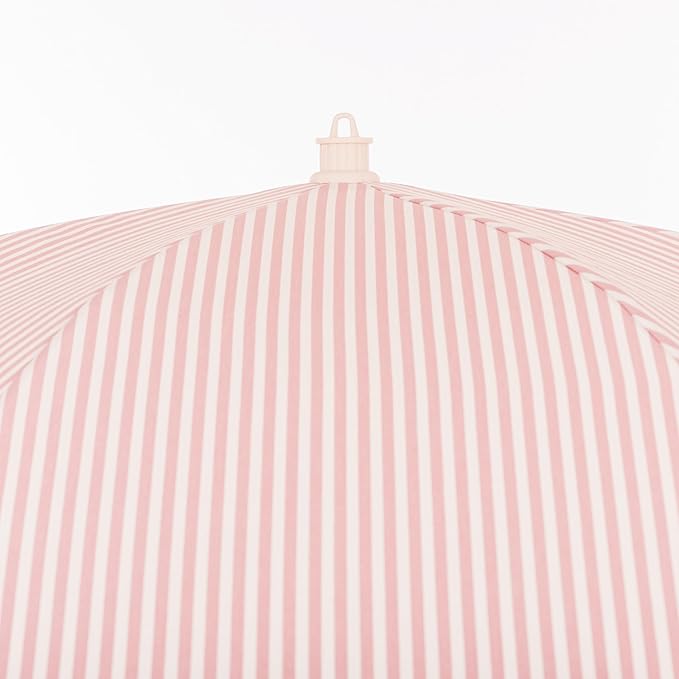 Business & Pleasure Co. Rio Umbrella Scalloped Brim For Beach, Patio or Picnic - 6' Boho Beach Umbrella, 7' Tall Wood Pole, UPF 50+
