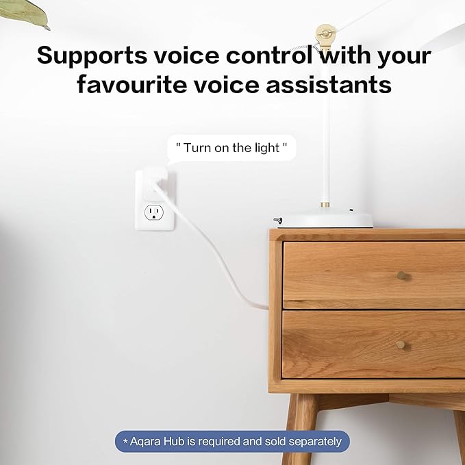 Aqara Smart Plug Plus Smart Light Switch (No Neutral, Single Rocker), with Energy Monitoring, Scheduling and Voice Control, Compatible with Alexa, Google Assistant, IFTTT, and Apple HomeKit Compatible