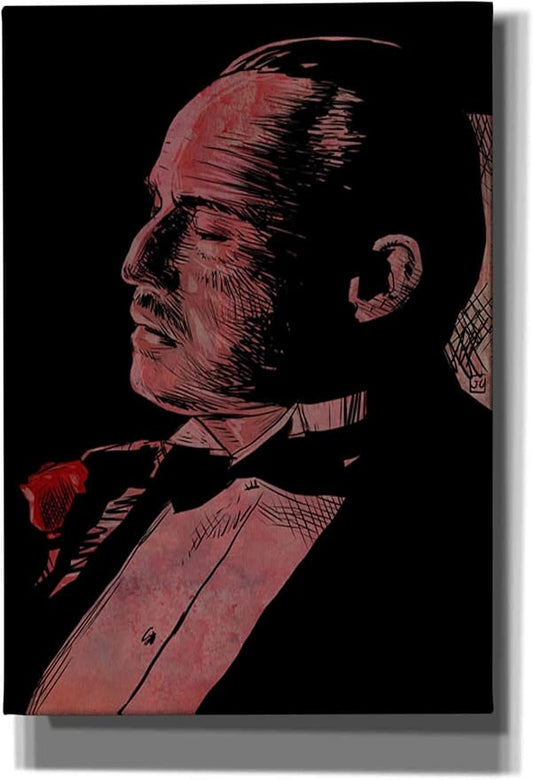 Epic Graffiti 'Brando-Godfather' by Giuseppe Cristiano, Canvas Wall Art, 18"x26"