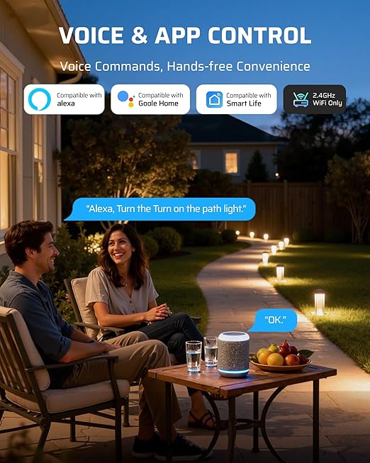DEWENWILS Smart Low Voltage Landscape Transformer 300W, 3 Independent Outputs, 120V AC to 12V/14V AC, Landscape Lighting Transformer with Schedule & Timer, Compatible with Alexa & Google Assistant