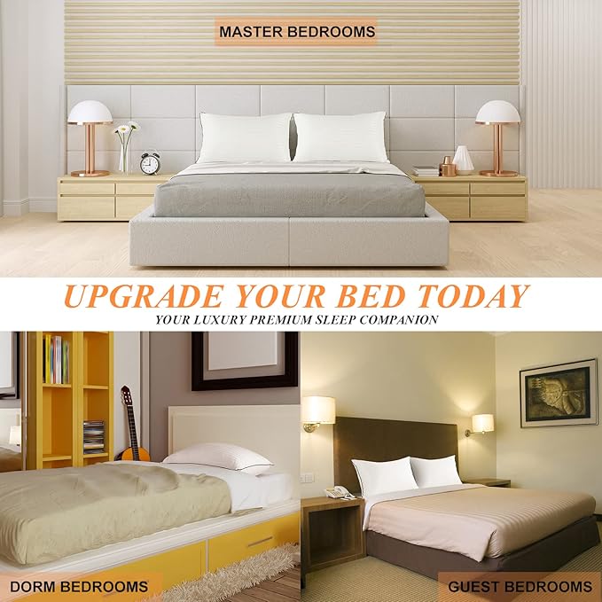 SEMZSOM Bed Pillows for Sleeping, King Size Pillows Set of 2 Cooling Luxury Hotel Quality Pillow with Premium Soft Down Alternative Filling for Back, Stomach or Side Sleepers