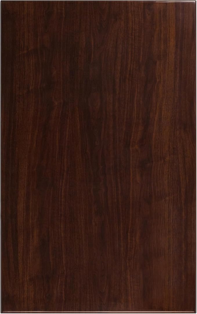 Flash Furniture Glenbrook 30" x 48" Rectangular High-Gloss Walnut Resin Table Top with 2" Thick Edge
