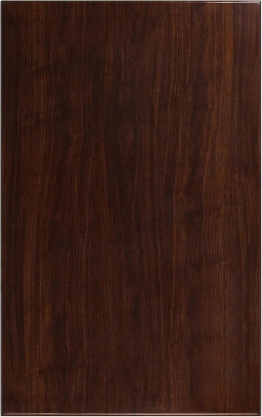 Flash Furniture Glenbrook 30" x 48" Rectangular High-Gloss Walnut Resin Table Top with 2" Thick Edge