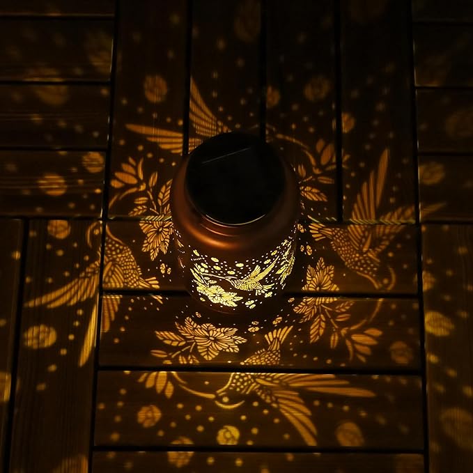 Mothers Day Gifts for Mom Grandma - Birthday Day Gifts for Women, Garden Decor Solar Lantern, Home Docor Solar Lamps, Hummingbird Solar Lights Outdoor Waterproof, Decorations Outside for Yard