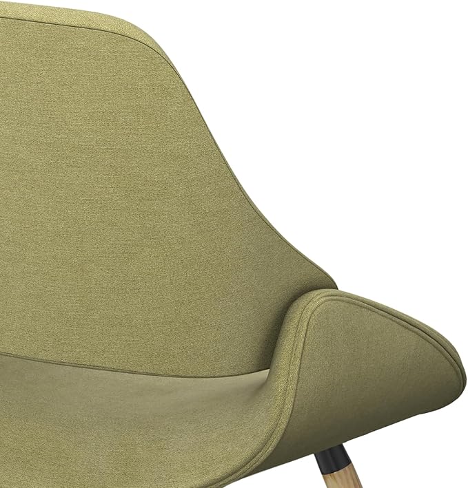 SIMPLIHOME Malden Dining Chair in Acid Green Woven Fabric, 22.8 x 20.9 x 30.9 inches, Bentwood Design with Light Wood Legs, Modern Seating for Dining Room