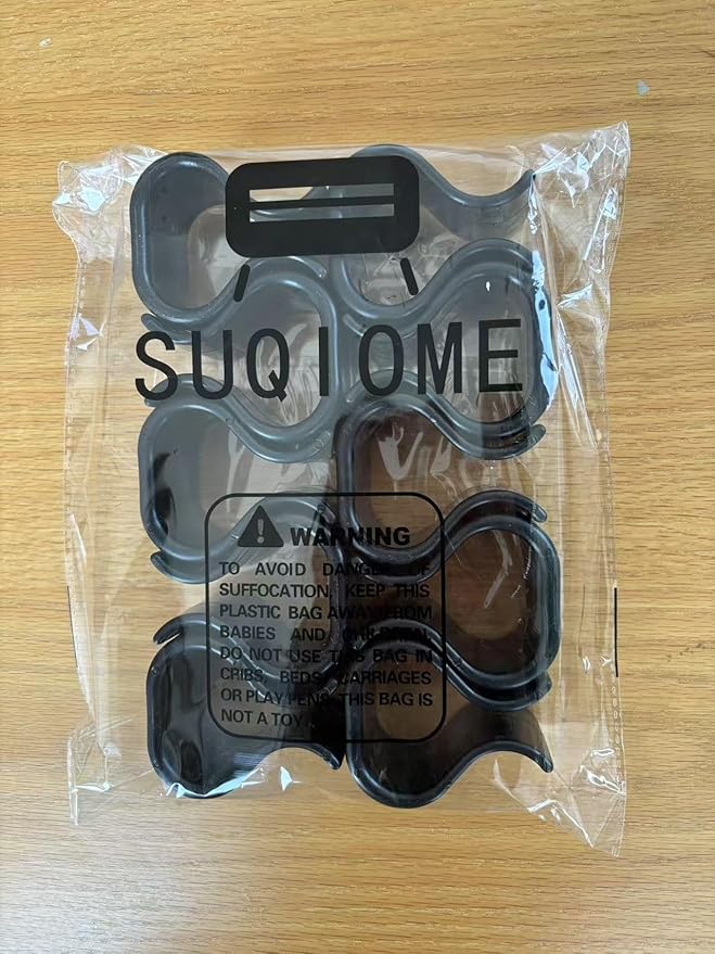 SUQ I OME Pack of 10 Outdoor Patio Garden Wicker Rattan Furniture Aligment Sofa Rattan Chair Fastners Clip Sectional Connector - Non Slip (1.74 inches,Small)