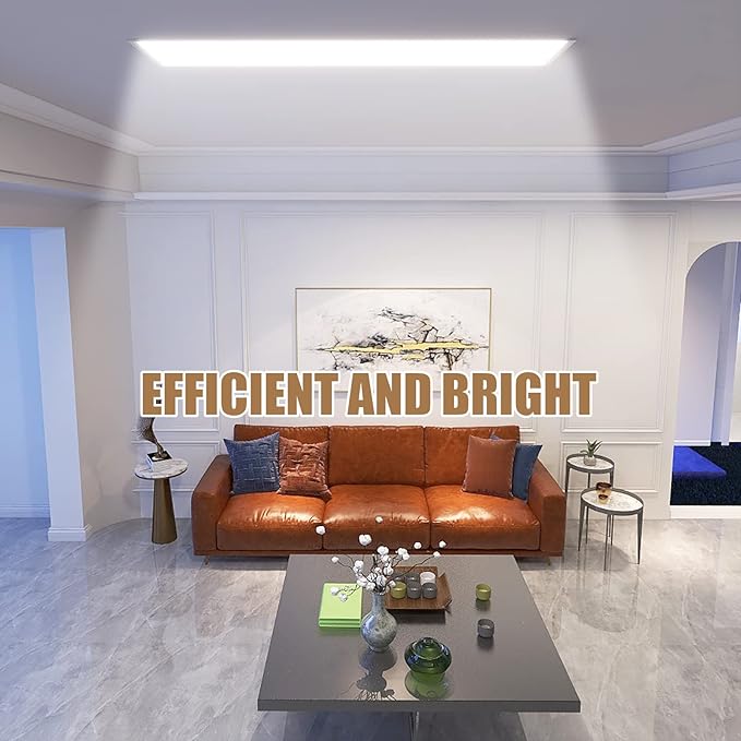 6 Pack 2x2 LED Flat Panel Light 45W,5800LM, Edge-Lit 2x2FT LED Panel Drop Ceiling Light Fixtures,5000K Daylight White,0-10V Dimmable Troffer Lights,Works from 110-277V AC