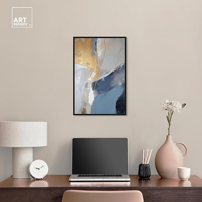 Art Remedy This Close Canvas Timeless Abstract Wall Art, Black Frame, 16" x 24"