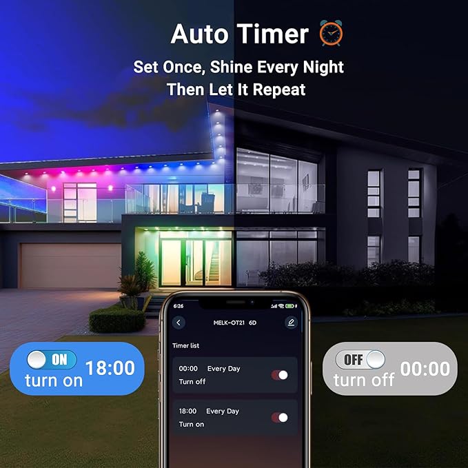 100FT Permanent Outdoor RGB Lights - IP67 Waterproof Smart 50 LEDs Eaves Lights with App/Remote Control,for Christmas and All Holiday Decor, Daily and Accent Lighting,House Roof,Garden Lighting