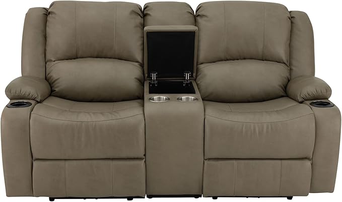 RecPro Charles 70" Powered Double RV Wall Hugger Recliner Sofa | Loveseat | RV Furniture with Upgraded 2023 Fabric (Mahogany)