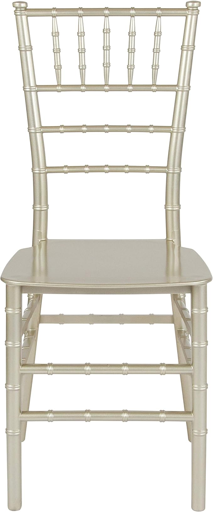 Flash Furniture 2 Pack HERCULES Series Champagne Resin Stacking Chiavari Chair