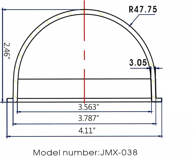 JMX Acrylic/PC CCTV Replacement Clear Camera Dome Cover Security Camera Housing Pet Dog Fence Window Skylight Window (3.8 Inches, Transparent)