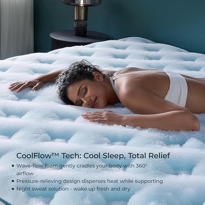 14 Inch Queen Hybrid Mattress – Medium Firm, Cooling Gel Memory Foam & Zoned Pocket Coils – Supportive Comfort, Motion Isolation & Pressure Relief
